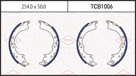 TATSUMI TCB1006 Колодки торм.барабанные