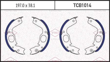 TATSUMI TCB1014 Колодки торм.барабанные
