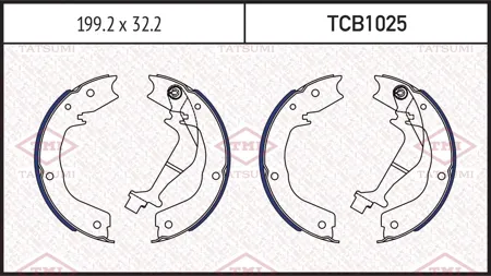 TATSUMI TCB1025 Колодки торм.барабанные