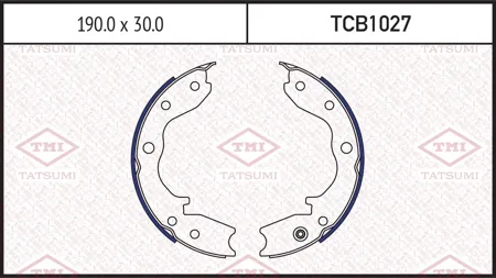 TATSUMI TCB1027 Колодки торм.барабанные
