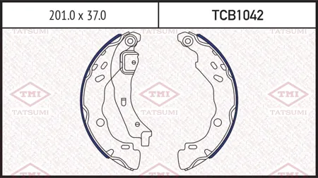 TATSUMI TCB1042 Колодки торм.барабанные Renault Clio Logan 98>