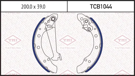 TATSUMI TCB1044 Колодки торм.барабанные Audi A2VW G2G3 Passat Polo Skoda Fabia 86-08