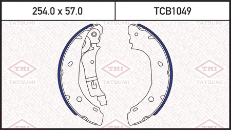 TATSUMI TCB1049 Колодки торм.барабанные
