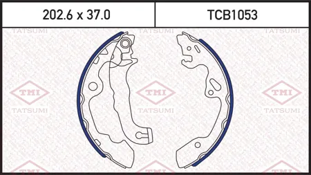 TATSUMI TCB1053 Колодки торм.барабанные Ford Focus 1.4-2.0 98-04