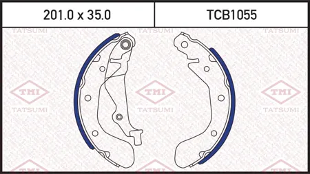 TATSUMI TCB1055 Колодки торм.барабанные Chevrolet Aveo 1.2-1.5 05-