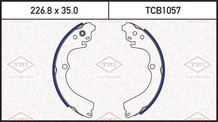 TATSUMI TCB1057 Колодки торм.барабанные Subaru Forester IMREZA Legacy 1.6-2.5 89- (228x35)