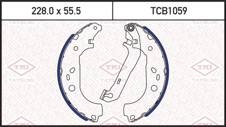 TATSUMI TCB1059 Колодки торм.барабанные Ford Tourneo Connect Transit 02>