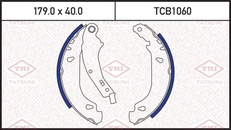 TATSUMI TCB1060 Колодки торм.барабанные Renault Logan Clio (180x42) торм.система BENDIX