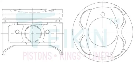 TEIKIN 46667050 Поршень без колец Toyota 3SFE d86.0+0.50 (13101-74170)