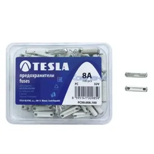 TESLA TECHNICS FC8A ПРЕДОХРАНИТЕЛИ TESLA КРУГЛЫЕ 8A (100ШТ)