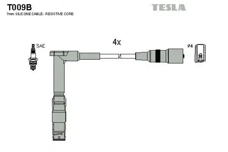TESLA TECHNICS T009B Комплект проводов MB W124W210 1.82.02.3 M111.920940960 92>