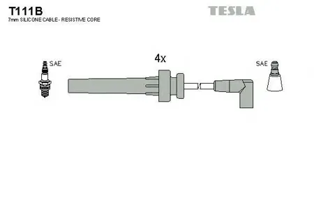 TESLA TECHNICS T111B Комплект проводов Chrysler NeonStratus Voyager , Jeep Cherokee 2.02.4i 94-08