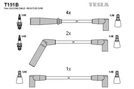 TESLA TECHNICS T191B Комплект проводов Jeep Cherokee Grand Cherokee Wrangler 4.0 91>