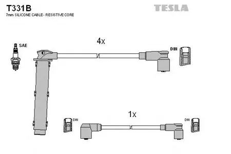 TESLA TECHNICS T331B Комплект проводов Land Rover Freelander 1.8i 98>