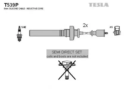 TESLA TECHNICS T539P Комплект проводов Mitsubishi Lancer Colt Space Star 1.31.6 98>
