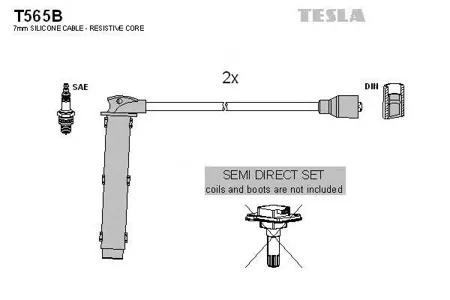 TESLA TECHNICS T565B Комплект проводов Rover 254575 1.4-1.8i 00>