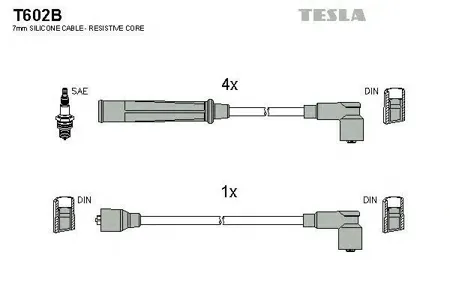 TESLA TECHNICS T602B Комплект проводов Suzuki Vitara 1.6i 88-98