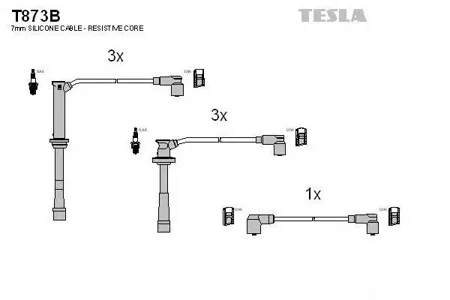TESLA TECHNICS T873B Комплект проводов Mazda Xedos 6 2.0 V6 92>