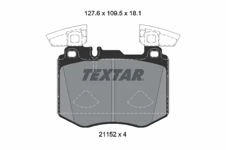 TEXTAR 2115201 Колодки торм. с противошумной пластиной Q+ перед