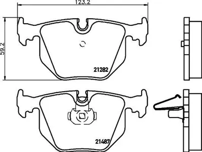 TEXTAR 2148703 Колодки торм.задние BMW E38 2.84.05.02.5TDs3.0D 95-01E46 M3 3.2 00>