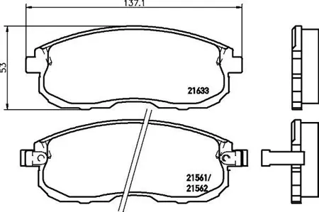 TEXTAR 2156101 Колодки торм.передние Nissan Tiida 1.61.81.5DCi 09.07>