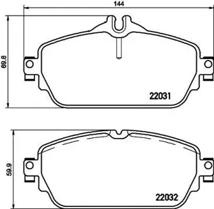 TEXTAR 2203102 Колодки тормозные MB W205 15- (с противошумной пластиной Q+) пер.