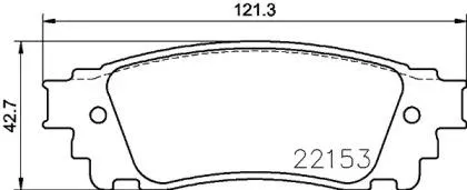 TEXTAR 2215301 Колодки торм.задние Lexus NX 14=>