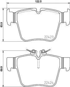 TEXTAR 2242301 Колодки торм.задние Mercedes GLC (X253) 16=>C-CLASS (W205) AMG 43 16=>