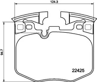 TEXTAR 2242501 Колодки торм.передние BMW 3(G20)5(G30)6(G32)7(G11)X3(G01)X5(G05)X6(G06)X7(G07) -