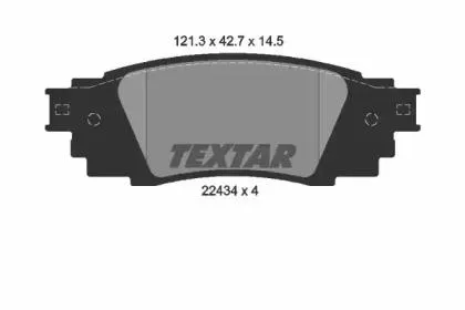 TEXTAR 2243401 Колодки торм.задние Toyota Camry (XV70) 17- Lexus RX