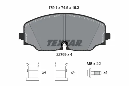 TEXTAR 2276901 Колодки торм.передние