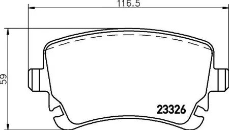 TEXTAR 2332601 Колодки торм.задние Audi A4, A6,A8 02=>