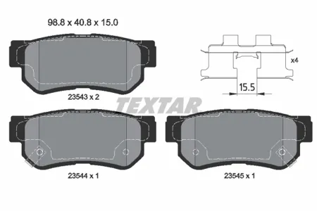 TEXTAR 2354306 Колодки торм.