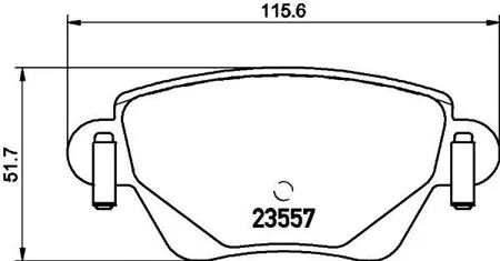 TEXTAR 2355701 Колодки торм.задние Ford Mondeo III 2000-2004