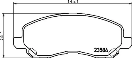 TEXTAR 2358407 Колодки торм.передние Mitsubishi Eclipse IIIGalantLancer 95>, Citroen C4 Aircross 12>
