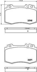 TEXTAR 2374502 Колодки торм.передние Mercedes W220W211 02>