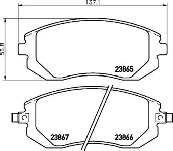 TEXTAR 2386501 Колодки торм.передние Subaru Impreza , Legacy 00=>