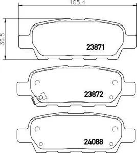 TEXTAR 2387101 Колодки торм.задние Nissan Murano X-Trail 2.0-3.5 03>