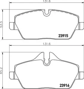 TEXTAR 2391503 Колодки торм.передние BMW E87 1.6i1.8D 04>