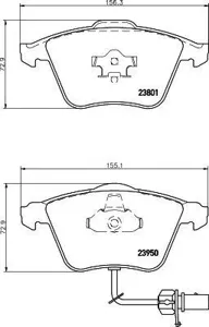 TEXTAR 2395001 Колодки торм.передние Audi A6 2.0TFSi-3.0TDi 04> с датчиком