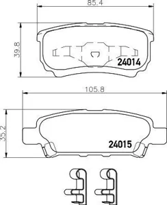 TEXTAR 2401401 Колодки торм.задние Mitsubishi Outlander 2.0MPi2.4iLancer 1.3-2.0i 03>