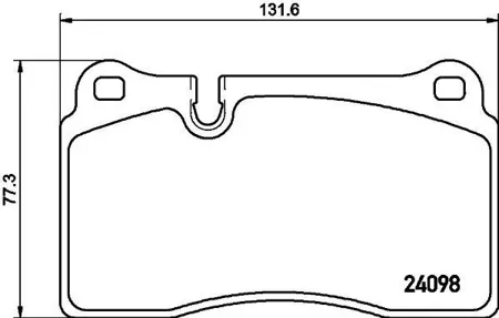 TEXTAR 2409801 Колодки торм.передние с антискрип. пл. VW Touareg , Range Rover 3.2-4.2i3.0TDi 05>