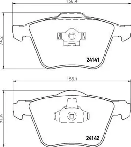 TEXTAR 2414101 Колодки торм.передние Volvo XC90 2.5iT3.0i T6 02>