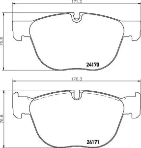 TEXTAR 2417001 Колодки торм.передние BMW X5 3.0si, 3.0d, 4.8i 07 =>