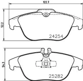 TEXTAR 2425404 Колодки торм. Mercedes W204 07- зад.