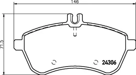 TEXTAR 2430601 Колодки торм.передние с противошумной пластиной Q+) Mercedes W204,W212 (