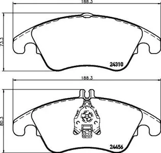 TEXTAR 2431001 Колодки торм. Mercedes W204,W212 07- перед. (с противошумной пластиной Q+)