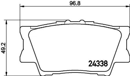 TEXTAR 2433801 Колодки торм.задние Toyota Camry 06 Rav 4 2.43.5i2.4D 4WD 06> Lexus ES (V4) 3.5