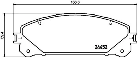TEXTAR 2445201 Колодки торм.передние Toyota RAV4 , Highlander Lexus NX,RX 08=>