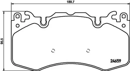 TEXTAR 2465901 Колодки торм. Land Rover Range Rover перед.